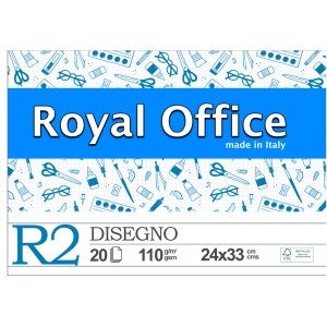 BLOCCO ROYAL OFFICE R2 24X33 LISCIO 110GR 20FG