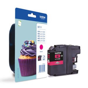 CARTUCCIA BROTHER LC 123 MAGENTA ORIGINALE 600 COPIE