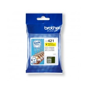 CARTUCCIA BROTHER LC 421 Y ORIGINALE 200 COPIE