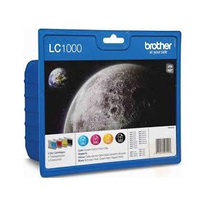 CARTUCCIA BROTHER MULTIPACK BK/C/Y/M/ LC1000 VALBP