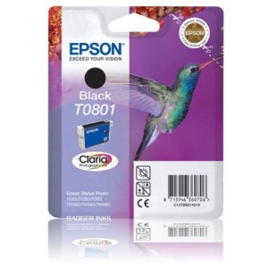 CARTUCCIA EPSON T0801 C13T08014011 NERO ORIGINALE 330PAG