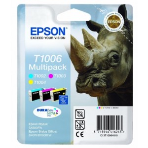 CARTUCCIA EPSON T1006 MULTIPACK CYAN MAGENTA YELLOW T1002 T1003 T1004 ORIGINALE