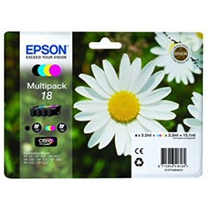 CARTUCCIA EPSON T1806 MULTIPACK NERO CYAN MAGENTA YELLOW C13T18064012 ORIGINALE