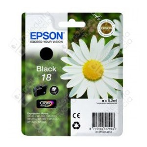 CARTUCCIA EPSON T1811 NERO ORIGINALE 11.5ml 470 pagine