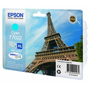 CARTUCCIA EPSON T7022 XL CYAN 2000COPIE ORIGINALE