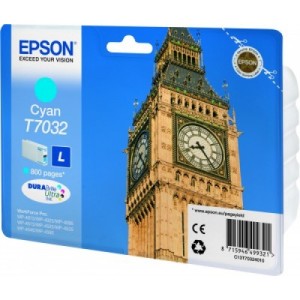 CARTUCCIA EPSON T7032 800Copie Cyan ORIGINALE