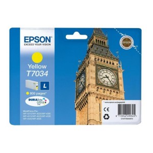 CARTUCCIA EPSON T7034 800Copie Yellow ORIGINALE