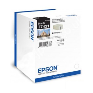 CARTUCCIA EPSON T7431  BK ORIGINALE C13T74314010