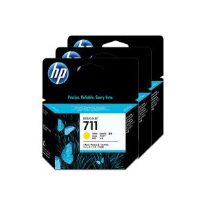 CARTUCCIA HP 711 CZ136A 3-PACK GIALLO 29ML ORIGINALE