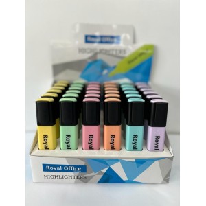 EVIDENZIATORi ROYAL OFFICE 6 COLORI ASSORTITI PASTEL SET DA 36