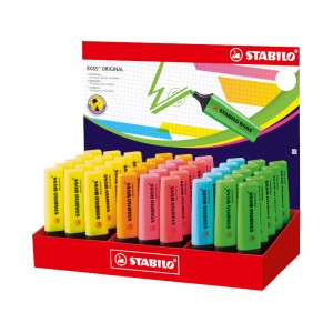 EVIDENZIATORI STABILO BOSS CONFEZIONE 45 PZ COLORI ASSORTITI FLUO 70/45-1