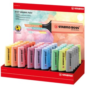 EVIDENZIATORI STABILO BOSS CONFEZIONE 45 PZ COLORI ASSORTITI PASTEL 70/45-4