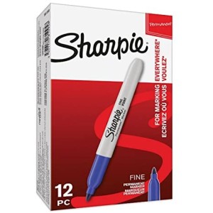MARKER INDELEBILE 08 PUNTA FINE SHARPIE BLU