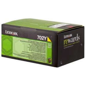 TONER LEXMARK 702Y YELLOW 70C20Y0 ORIGINALE