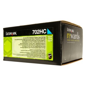 TONER LEXMARK 70C2HC0 702HC CYAN 3000COPIE