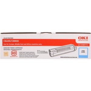 TONER OKI 43487711 CYAN ORIGINALE 6000COPIE