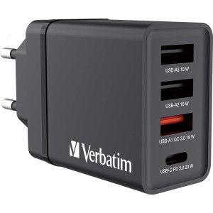 VERBATIM 49700 USB Charger 30W Black T.-Code: 85366990 EAN Code 0023942497004
