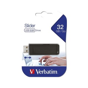 VERBATIM STORE N GO SLIDER 32GB USB DRIVE 2.0 98697