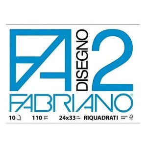 FABRIANO F2 BLOCCO 24X33 SQUADRATO 110GR 20FG F6201516