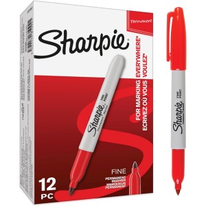 MARKER INDELEBILE 08 PUNTA FINE SHARPIE ROSSO