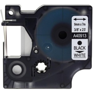 CASSETTA NASTRO D40913 9mmX7m NERO SU BIANCO S0720680 COMPATIBILE PER DYMO-500TS Eletronic labelling ETICHETTE 40913