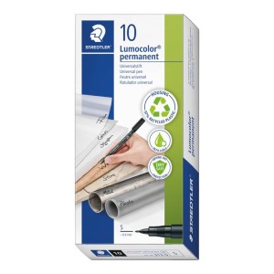 STAEDTLER LUMOCOLOR 313 S NERO CF 10 PZ
